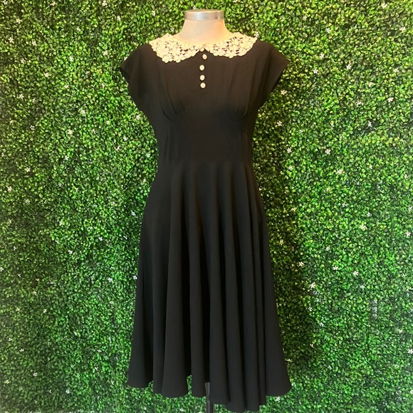 Hell Bunny Dresses & Skirts - Hell Bunny Crochet Collared Dress